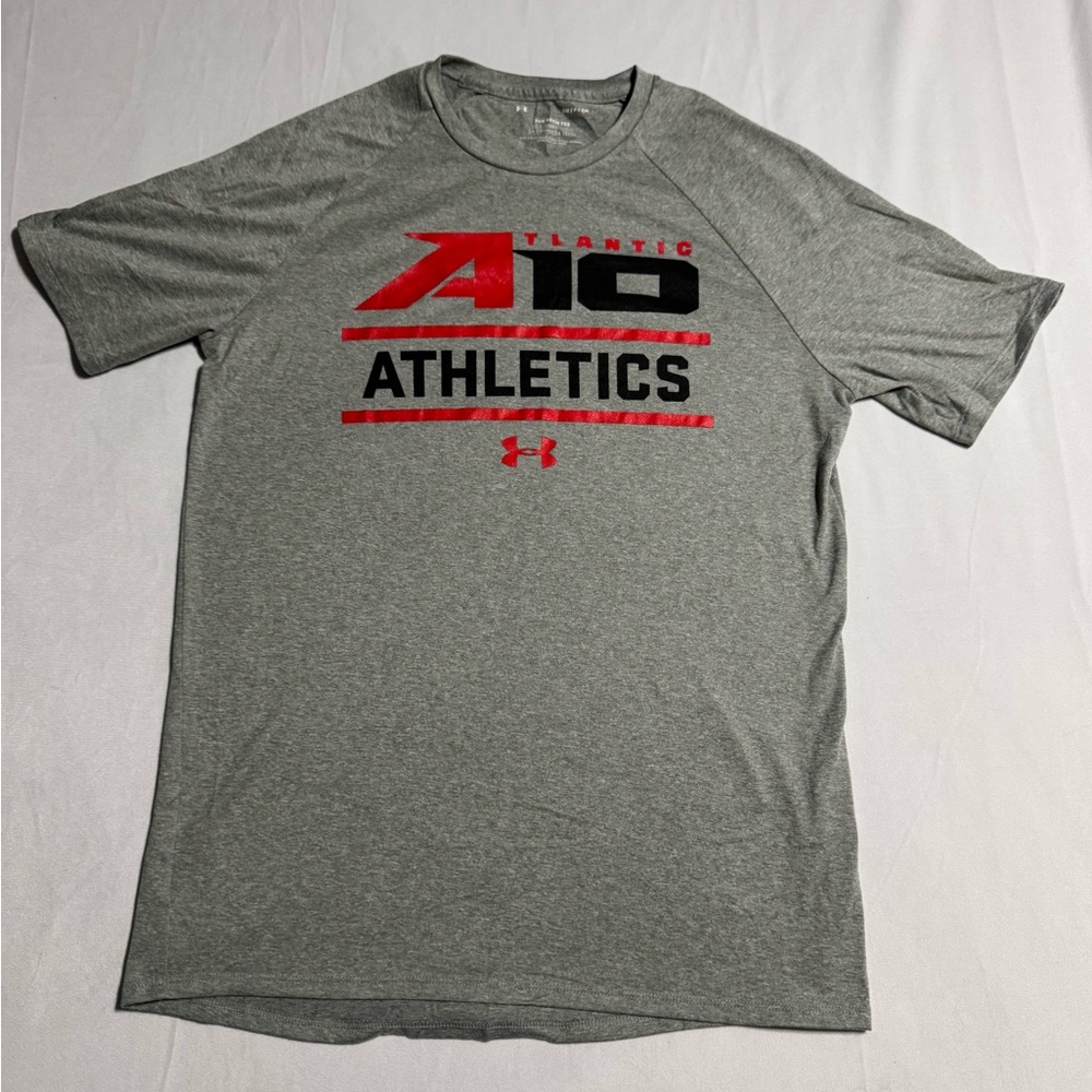 Under Armour Gray and Red Athletic Tee